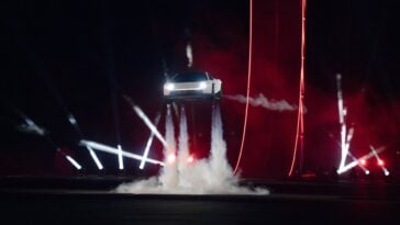 Elon Musk’s sci-fi flying Tesla re-emerges with incredible specs and a surprising legal disclaimer. ©Image Credit: Tesla