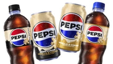 Pepsi Vanilla & Cream cans and bottles ready for holiday festivities! | ©Image Credit: PepsiCo