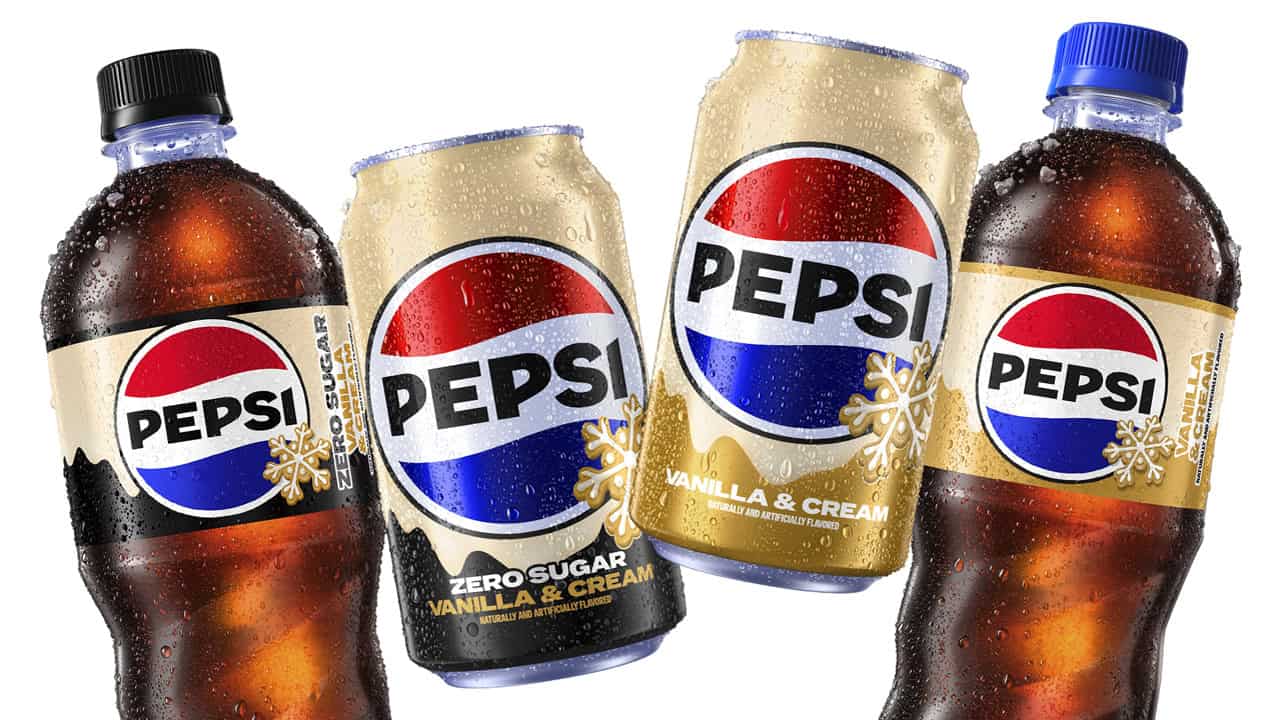 Pepsi Vanilla & Cream cans and bottles ready for holiday festivities! | ©Image Credit: PepsiCo