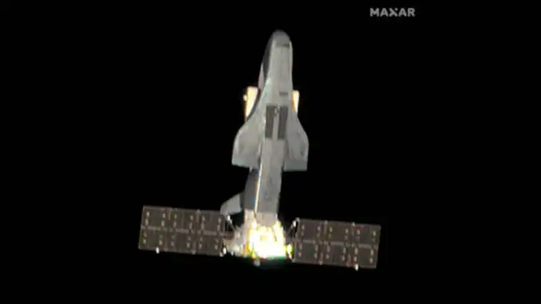 Labeled by the DIA simply as a "PRC Spaceplane," this 2024 Maxar satellite photo is widely identified by outside experts as Shenlong | ©Image Credit: DIA / © 2024 Maxar Technologies