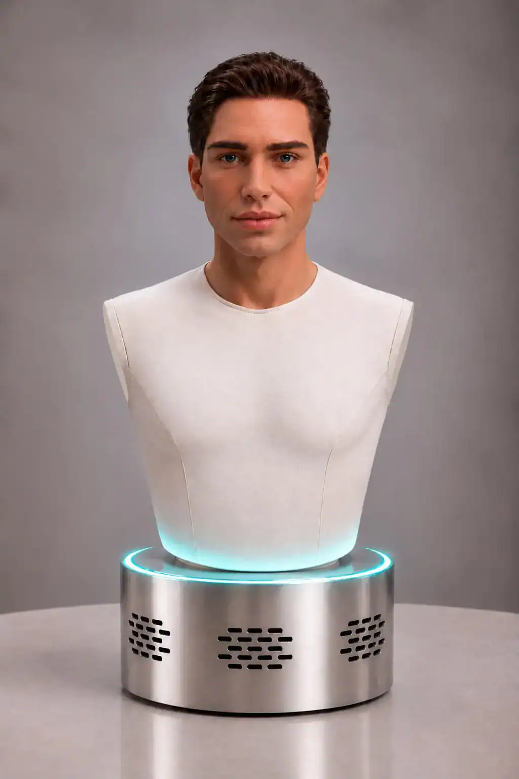 Hyper realistic humanoid robots go on sale for $60,000 2 The Echo Tabletop stands around 32 inches tall, weighs 25 pounds and is priced at $11,950. ©Image Credit: Realbotix