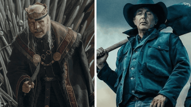 HBO Max and Paramount+ will merge into one app 1 Paddy Considine in HBO's House of the Dragon (left) and Kevin Costner in Paramount's Yellowstone (right) | © Image Credit: HBO / Paramount Network