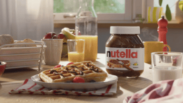 Nutella has long been a staple pairing for waffles, a habit Ferrero now plans to formalize with its upcoming frozen breakfast waffles | ©Image Credit: Nutella